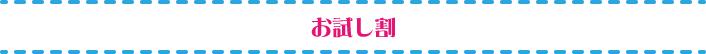 お試し割